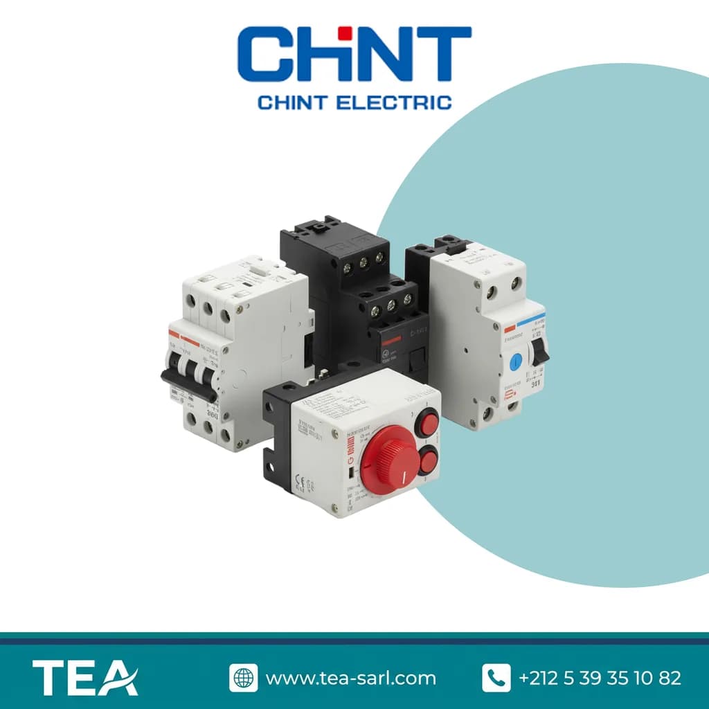 Visuel de marque CHINT : matériel de la gamme distribuée par TEA, image générique
