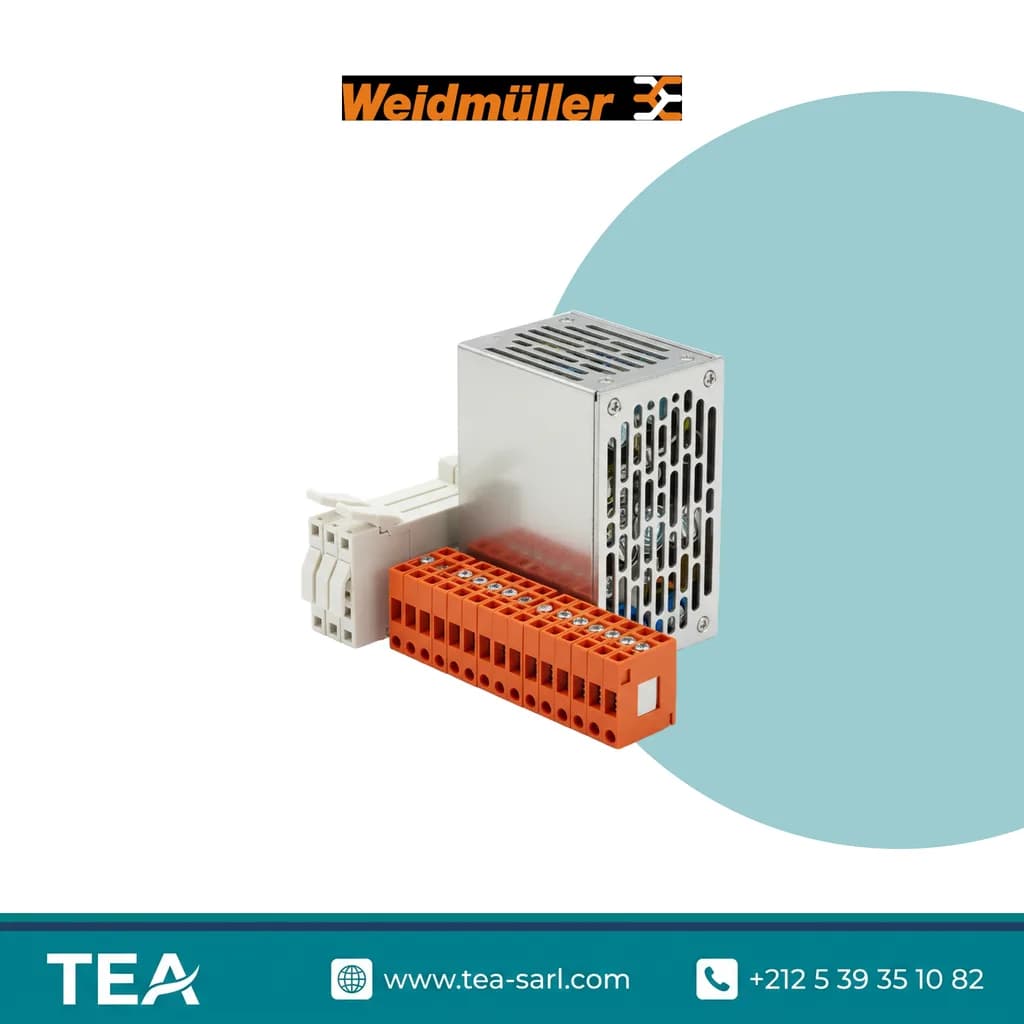Visuel de marque Weidmüller : alimentations et connectique distribuées par TEA, image générique