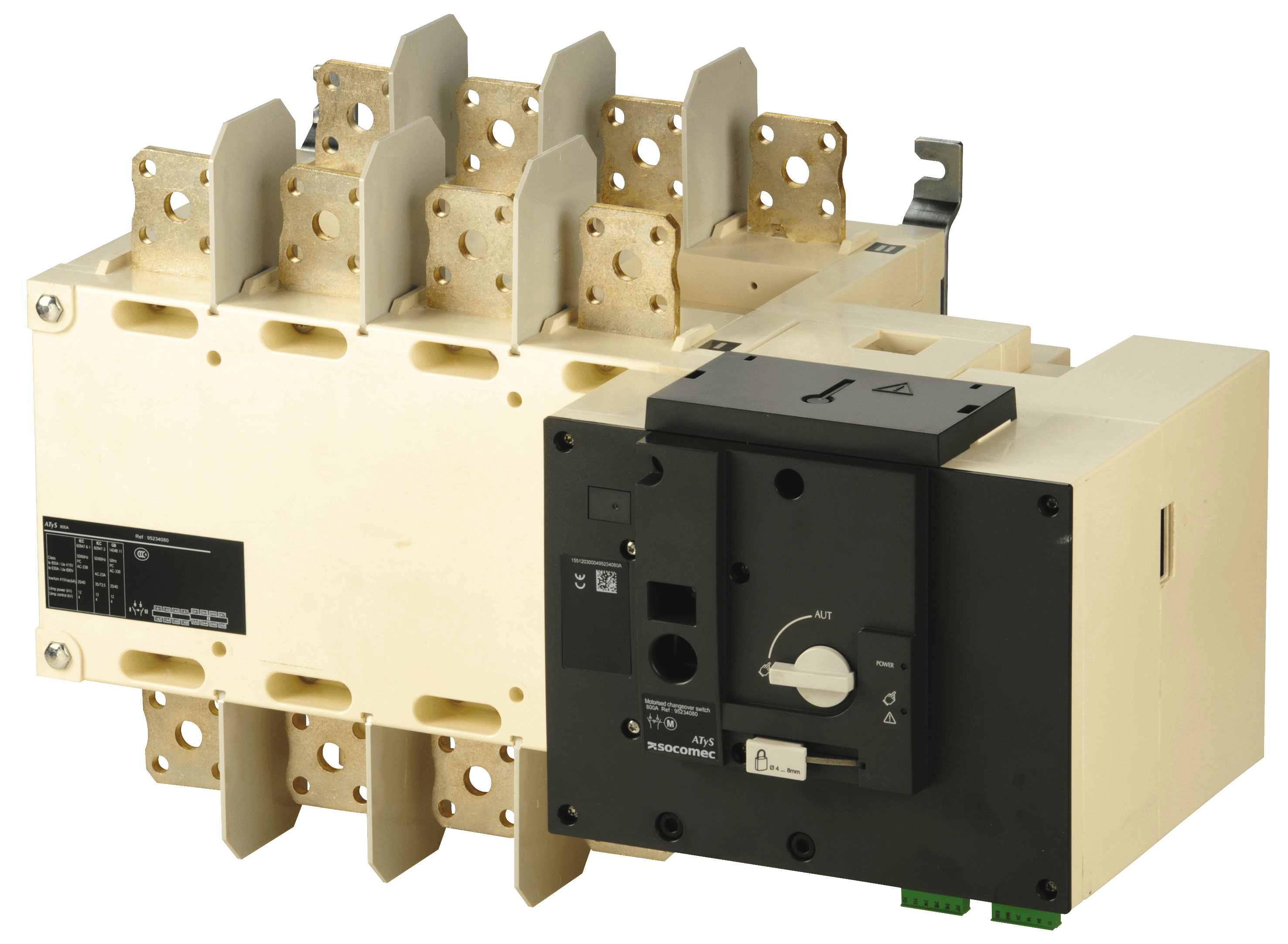 ATyS r 4x800A CDE éléctrique  208/277Vac — SOCOMEC