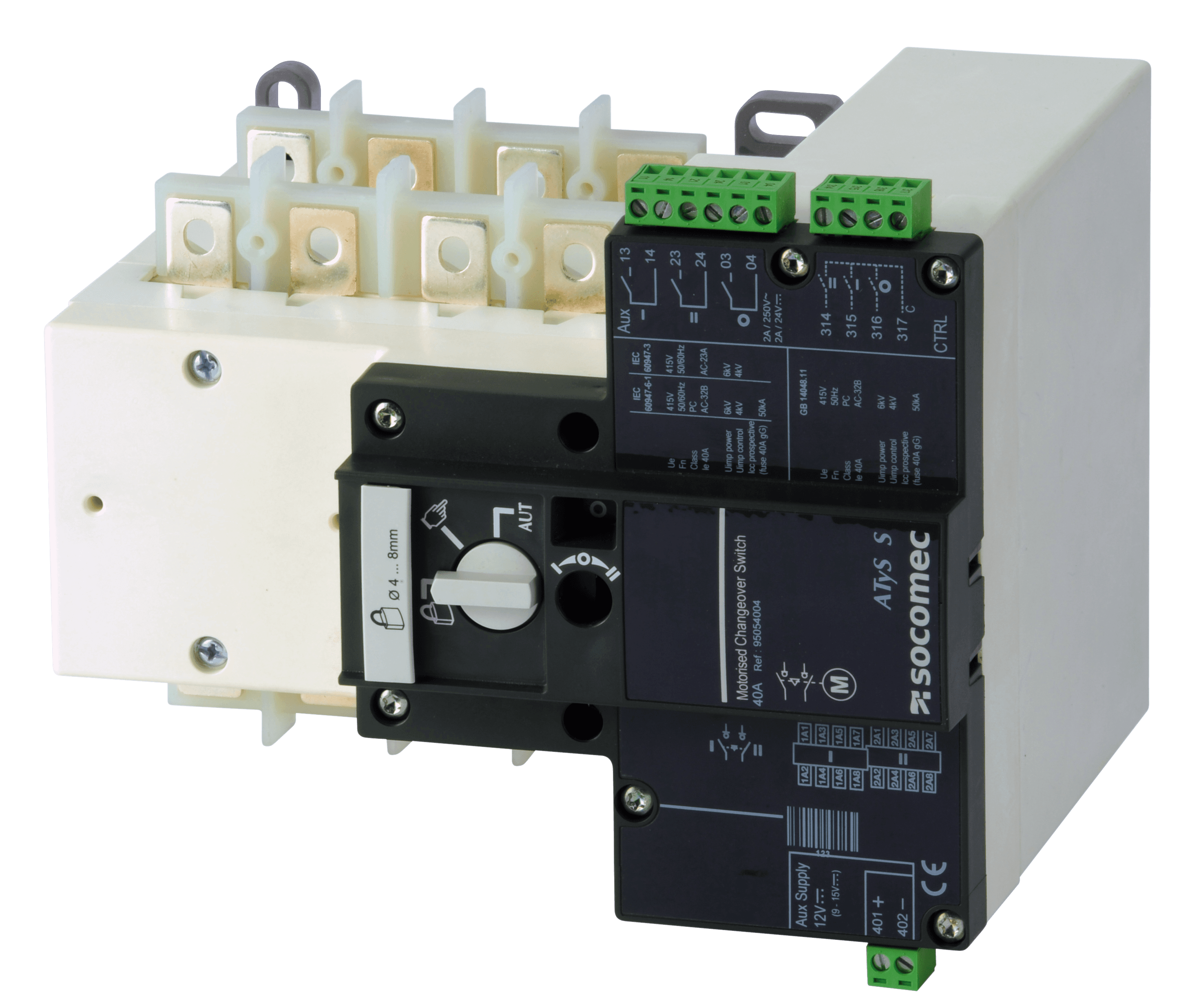 ATyS S 4X125A CDE éléctrique  230Vac — SOCOMEC