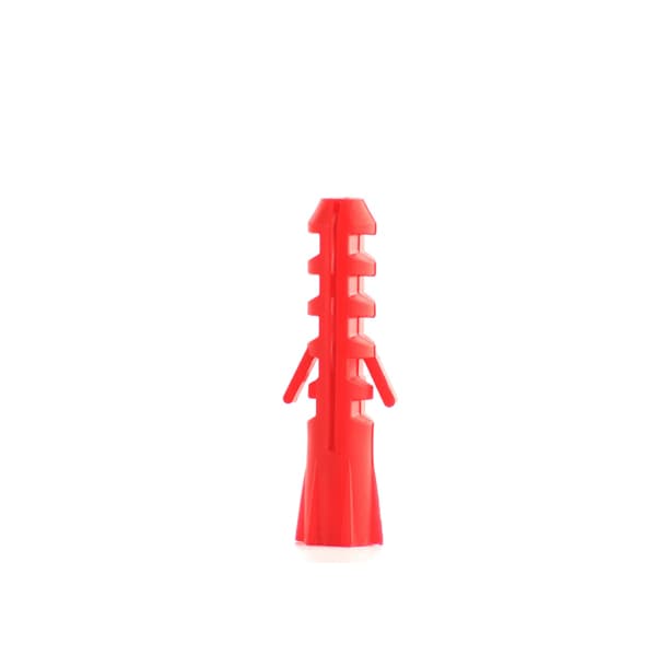 Cheville à expansion en plastique rouge, pour maçonnerie