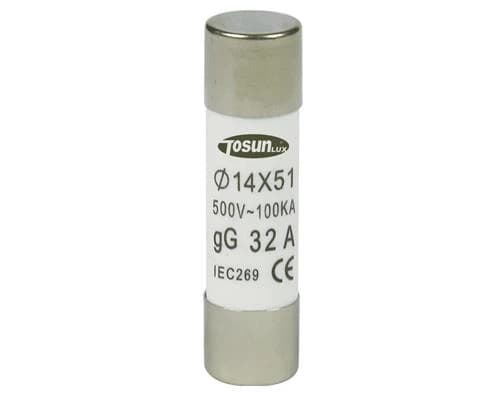 Fusible cylindrique 14 × 51 mm, classe gG